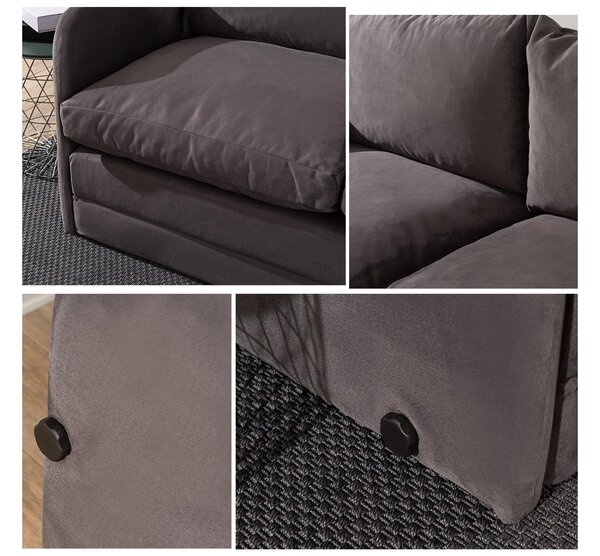 Canapea extensibilă Sagoretti XL (gri). 1107019
