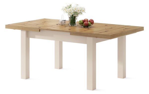 Mazzoni ROYAL Stejar Artisan/Bej (Șampanie) - MASĂ EXTENSIBILĂ PÂNĂ LA 2,7 m