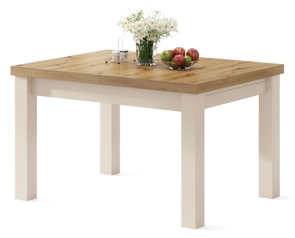 Mazzoni ROYAL Stejar Artisan/Bej (Șampanie) - MASĂ EXTENSIBILĂ PÂNĂ LA 2,7 m