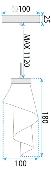 Lampa DE TAVAN oglinda ROSE Gold APP1765-1CP