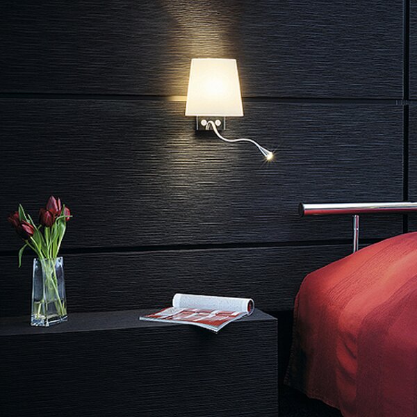 SLV Coupa aplică de perete cu lumină lectură LED, Alb, dormitor, Metal, Modern, Lumină de lectură