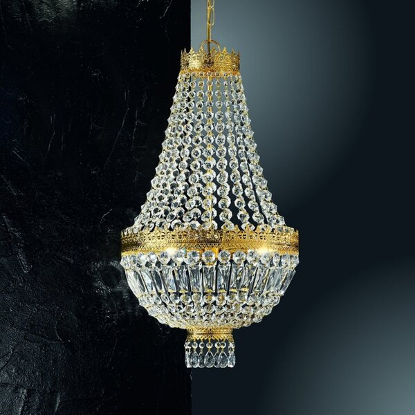 Kögl Lampă suspendată Cupola placată cu aur 24 kt, reglabil, Auriu / Alamă, Camera de zi / sufragerie, Metal, Candelabru