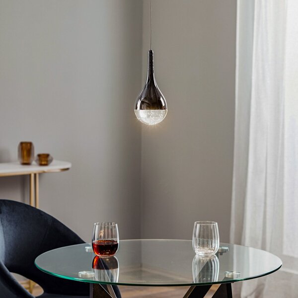 Schuller Valencia Lampă suspendată LED Elie, 1 bec, Metalic, Camera de zi / sufragerie, Metal, Modern