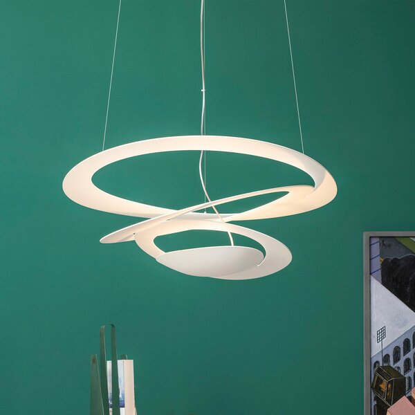 Lustră Pendul Artemide, Pirce Mini, reglabil, Alb, Camera de zi, Metal, Design
