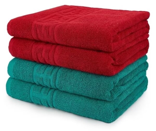 Set 4 prosoape bumbac Pakistan 50x90 cm, 500gr/mp - Alb
