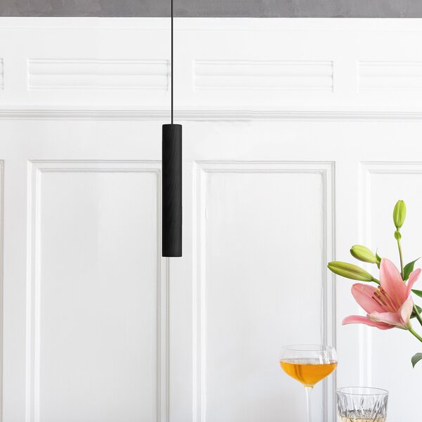 UMAGE Chimes lampă suspendată stejar negru, Negru, Camera de zi / sufragerie, Lemn, Modern