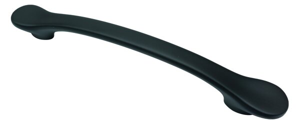 Maner metalic pentru mobilier, model Uriel, distanta dintre gauri = 128 | 224 mm, finisaj negru mat