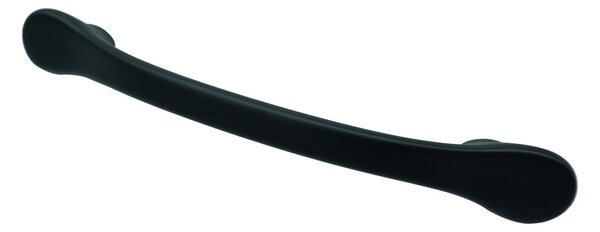 Maner metalic pentru mobilier, model Uriel, distanta dintre gauri = 128 | 224 mm, finisaj negru mat