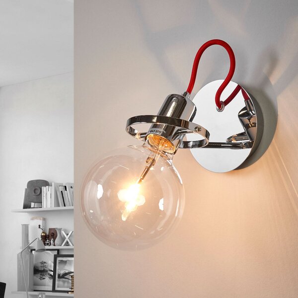 Ideallux Aplică de perete designer Radio crom, Metalic, Camera de zi / sufragerie, Metal, Design