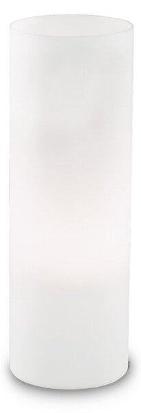 IDEAL LUX Lampă de masă Edo din sticlă albă, înălțime 35 cm, Alb, Camera de zi / sufragerie, Sticlă, Modern