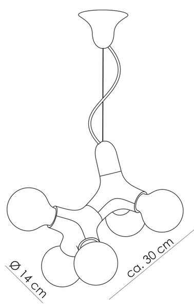 Next Lampa suspendată DNA Designer DOUBLE-5, albă, reglabil, Alb, Camera de zi / sufragerie, Plastic, Design