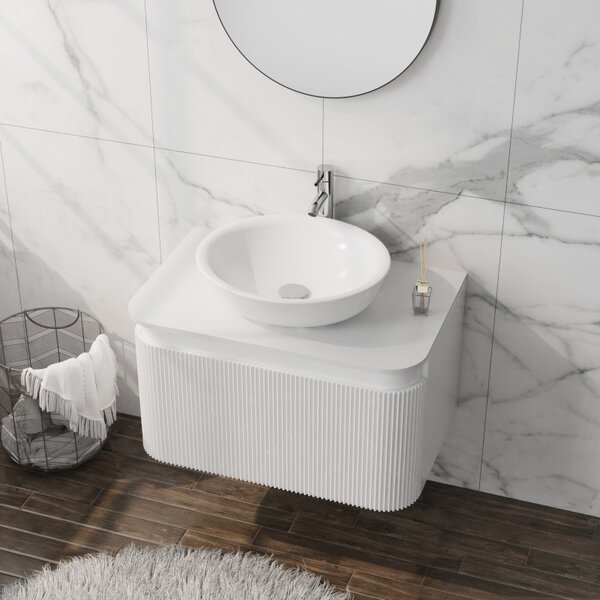 LaVita Vermont dulap cu blat 80x50x50 cm sub chiuveta pe perete alb 5900378339816