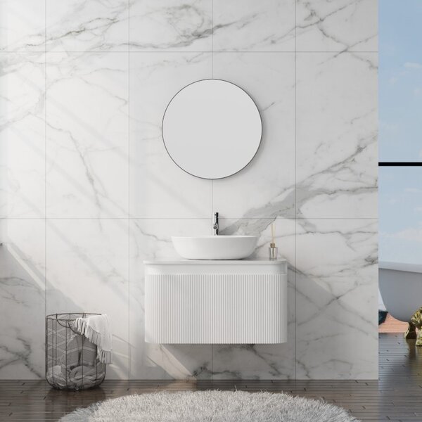 LaVita Vermont dulap cu blat 80x50x50 cm sub chiuveta pe perete alb 5900378339816