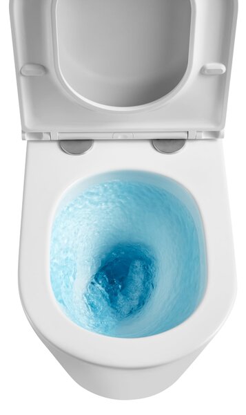 Invena Limnos vas wc cu capac soft-close agăţat fără margine cu spălare turbionară alb lucios CE-93-001