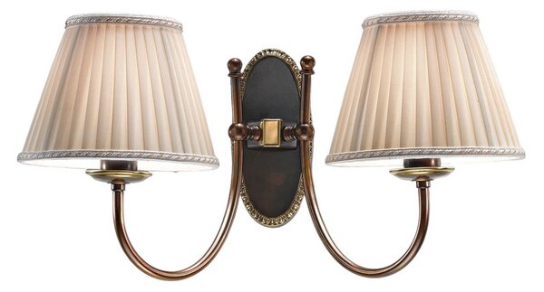 Cremasco Classic aplică, reglabil, Bronz / Alamă Veche, Camera de zi / sufragerie, Țesătură / Textil, Antichitate