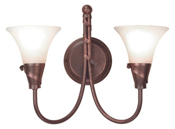 Elstead Aplică de perete Emily, 2 becuri, reglabil, Cupru, Camera de zi / sufragerie, Metal, Casă de țară / Rustic