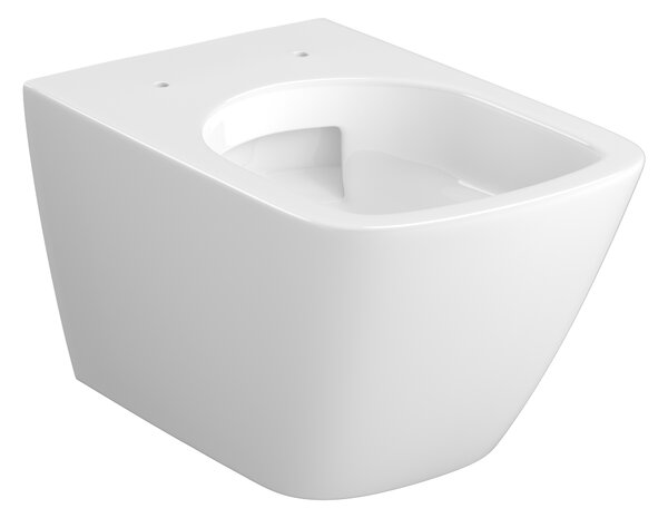 Cersanit City vas wc cu capac soft-close agăţat fără margine cu spălare turbionară alb lucios S701-884