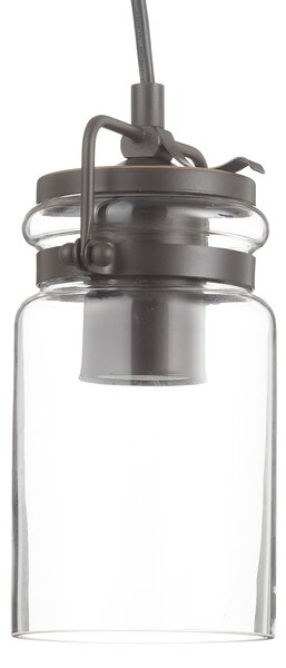 KICHLER Lampă suspendată sticlă Brinley 1 bec, reglabil, Bronz / Alamă Veche, Camera de zi / sufragerie, Sticlă, Design industrial