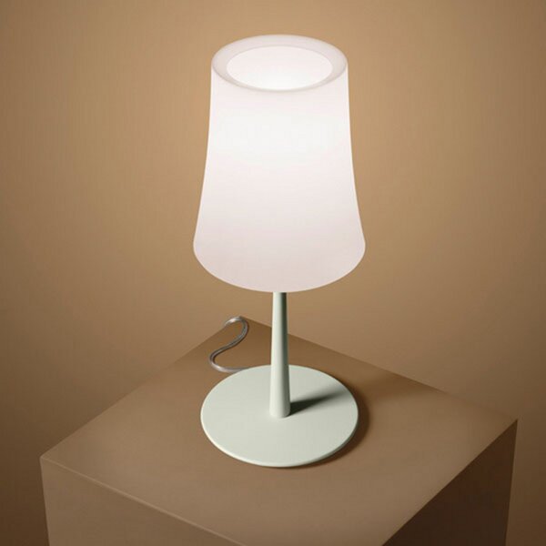 Foscarini Lampa de masă Birdie Easy albă, Alb, Camera de zi / sufragerie, Metal, Design