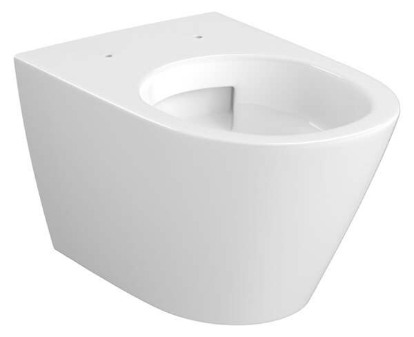 Cersanit City vas wc cu capac soft-close agăţat fără margine cu spălare turbionară alb lucios S701-883