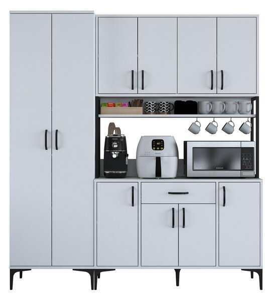 Set dulapuri bucătărie Jenaretta 33 (alb + negru). 1107096