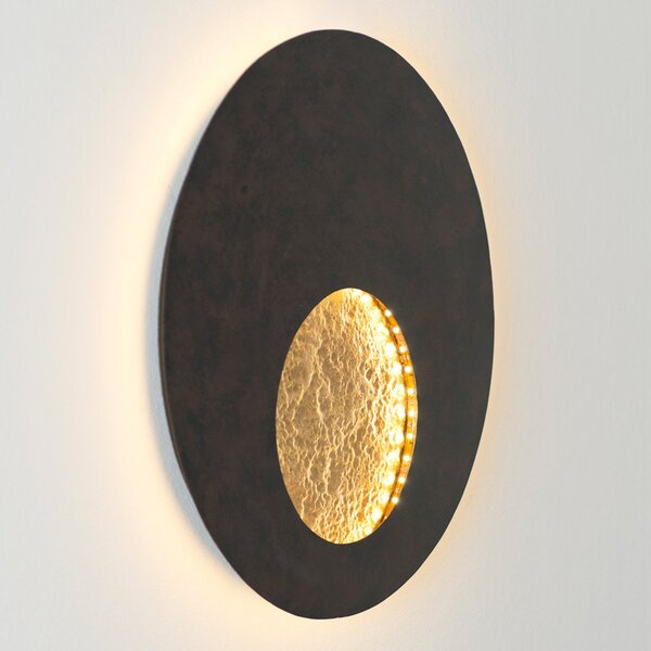 Holländer Aplică de perete LED Planet, Negru, Camera de zi / sufragerie, Metal, Modern