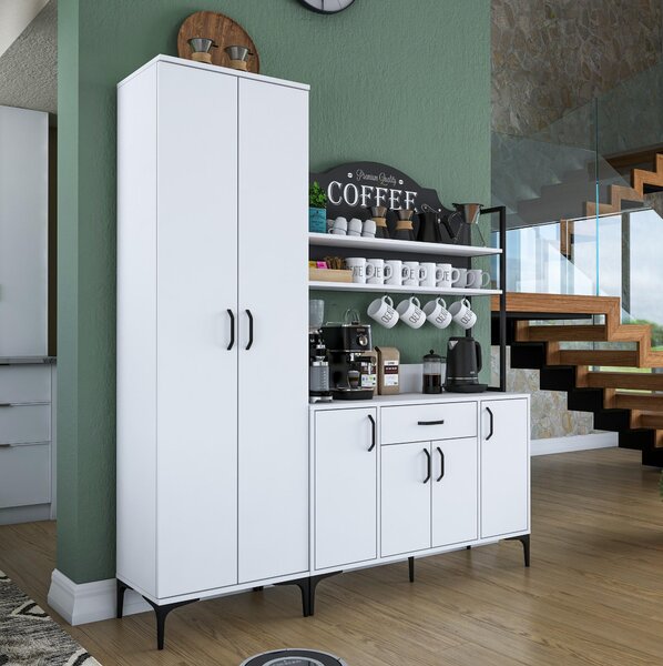 Set dulapuri bucătărie Jenaretta 48 (alb + negru). 1107097