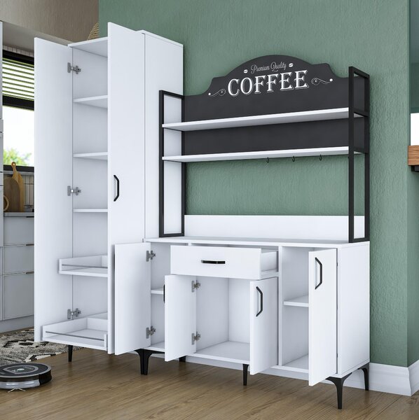Set dulapuri bucătărie Jenaretta 48 (alb + negru). 1107097