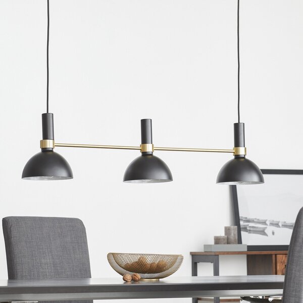 Lustră Pendul Markslöjd, Larry, reglabil, Negru, Bucătărie, Metal, Modern