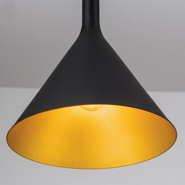 ORION Lampă pendul Gunda, 25 cm, reglabil, Negru, Camera de zi / sufragerie, Metal, Modern