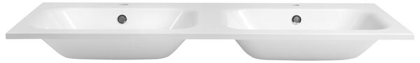 Sapho Sapho, lavoar dublu ARECA, marmură turnată, 121x51.5cm, alb, AC121