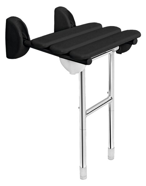 Ridder Scaun de duș pliabil Ridder, HANDICAP cu suport, 38x36cm, negru, A140110-1