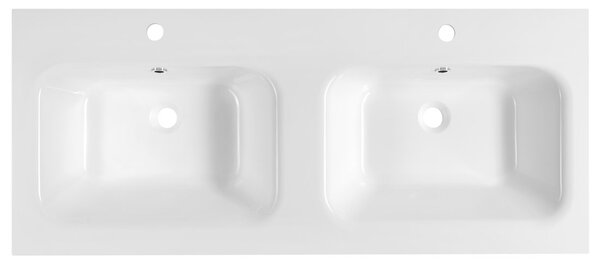 Sapho Sapho, lavoar dublu ARECA, marmură turnată, 121x51.5cm, alb, AC121