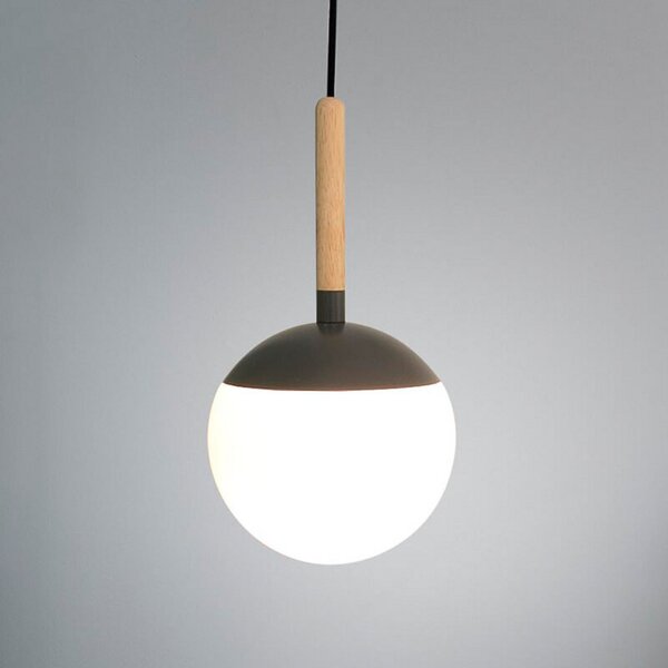 FARO BARCELONA Element metal gri închis - lampă suspendată Mine, reglabil, Alb, Camera de zi / sufragerie, Sticlă, Modern