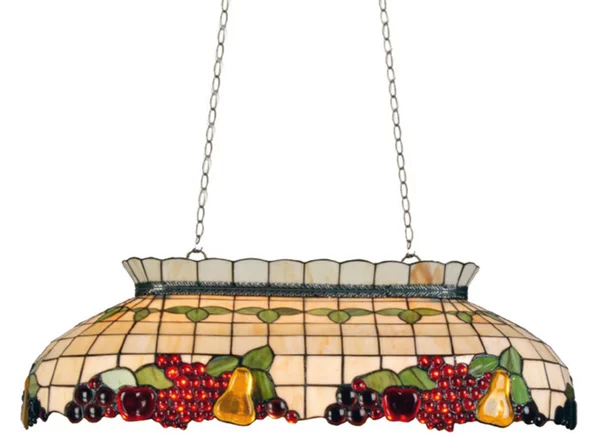 Clayre&Eef Sabet - lampă suspendată stil Tiffany, reglabil, Multicolor, Camera de zi / sufragerie, Metal, Tiffany