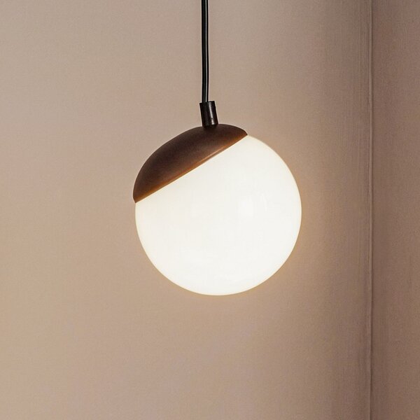 Eko-Light Lampă suspendată Sfera, 1 bec, sticlă, metal, negru, reglabil, Alb, Camera de zi / sufragerie, Sticlă, Modern, glob