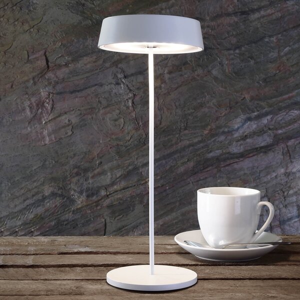 Deko-Light Miram lampă de masă LED acum., reglabilă, albă, reglabil, Alb, Camera de zi / sufragerie, Metal, Modern