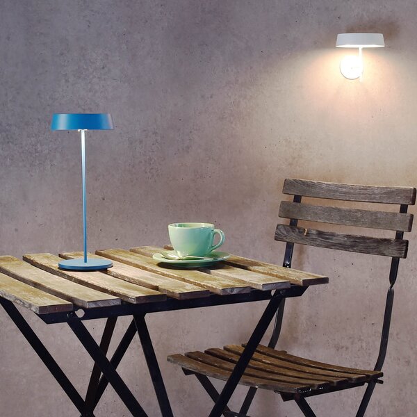 Deko-Light Miram lampă de masă LED acum., reglabilă albastră, reglabil, Albastru, Camera de zi / sufragerie, Metal, Modern