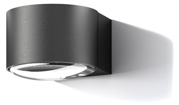 LOOM DESIGN Frey Aplică de perete cu LED IP65 1x6W negru, Negru, Aluminiu, Modern
