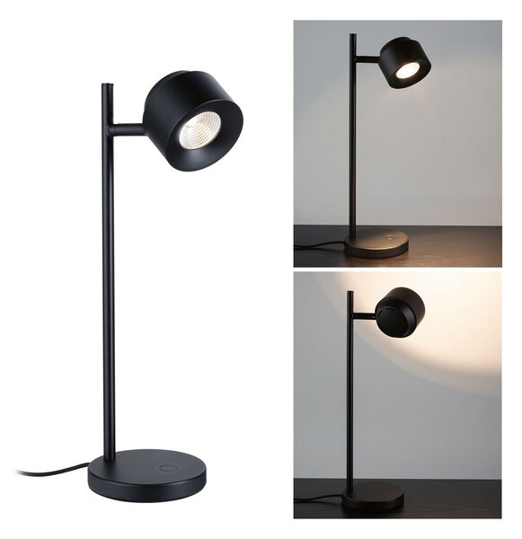 Paulmann Puric Pane I lampă de masă LED, h=40 cm, reglabil, Negru, Camera de zi / sufragerie, Metal, Modern