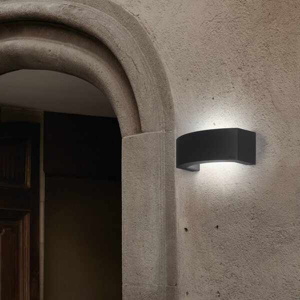 FARO BARCELONA Aplică de exterior Ancora din aluminiu, Negru, Metal, Modern