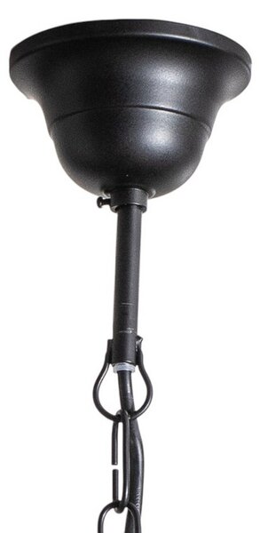 ONLI Candelabru Jane metal negru 5 becuri cristal, reglabil, Negru, Camera de zi / sufragerie, Metal