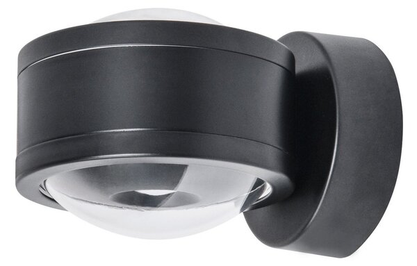 MEGATRON Due Punto Aplică de perete cu LED, negru mat, reglabil, Negru, Baie, Metal, Modern