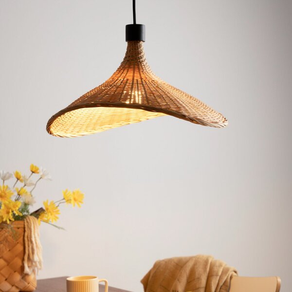 Pauleen Boho Soul - Lampă suspendată, reglabil, Lemn, Camera de zi / sufragerie, Bamboo, Scandinavă