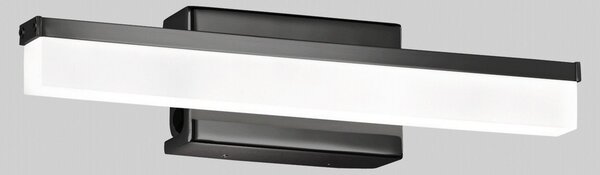 Schöner Wohnen Wide aplică perete LED baie 30 cm, Negru, Baie, Metal, Modern, Soclu de perete jos