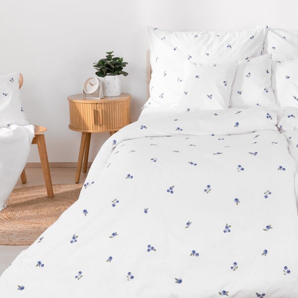 Goldea lenjerie de pat 100% bumbac - afine 160 x 200 și 2buc 70 x 80 cm