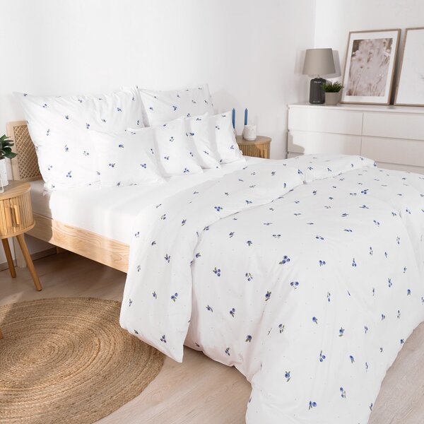 Goldea lenjerie de pat 100% bumbac - afine 160 x 200 și 2buc 70 x 80 cm