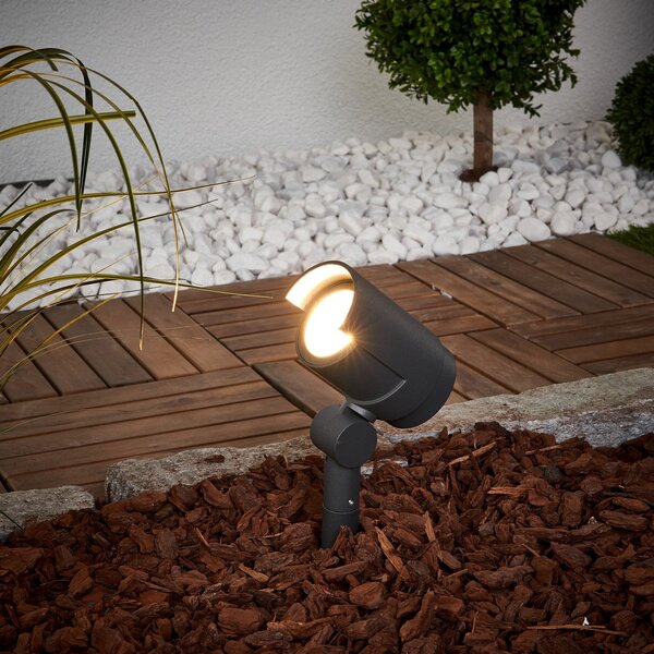 Lucande LED Spot Beatrix, antracit, aluminiu, 45.7cm, Negru, Metal, Modern