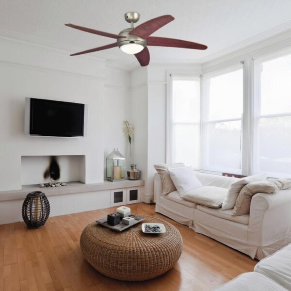 Westinghouse Bendan - Ventilator în Dark Pewter, Maro / Rugină, Camera de zi / sufragerie, Lemn, Modern