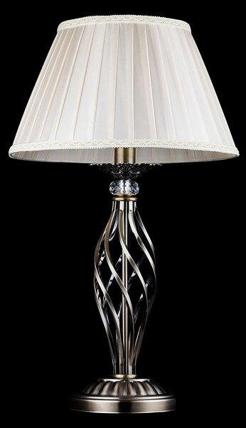Maytoni Grace lampă de masă 1 bec alamă/bej, Auriu / Alamă, Camera de zi / sufragerie, Metal, Casă de țară / Rustic